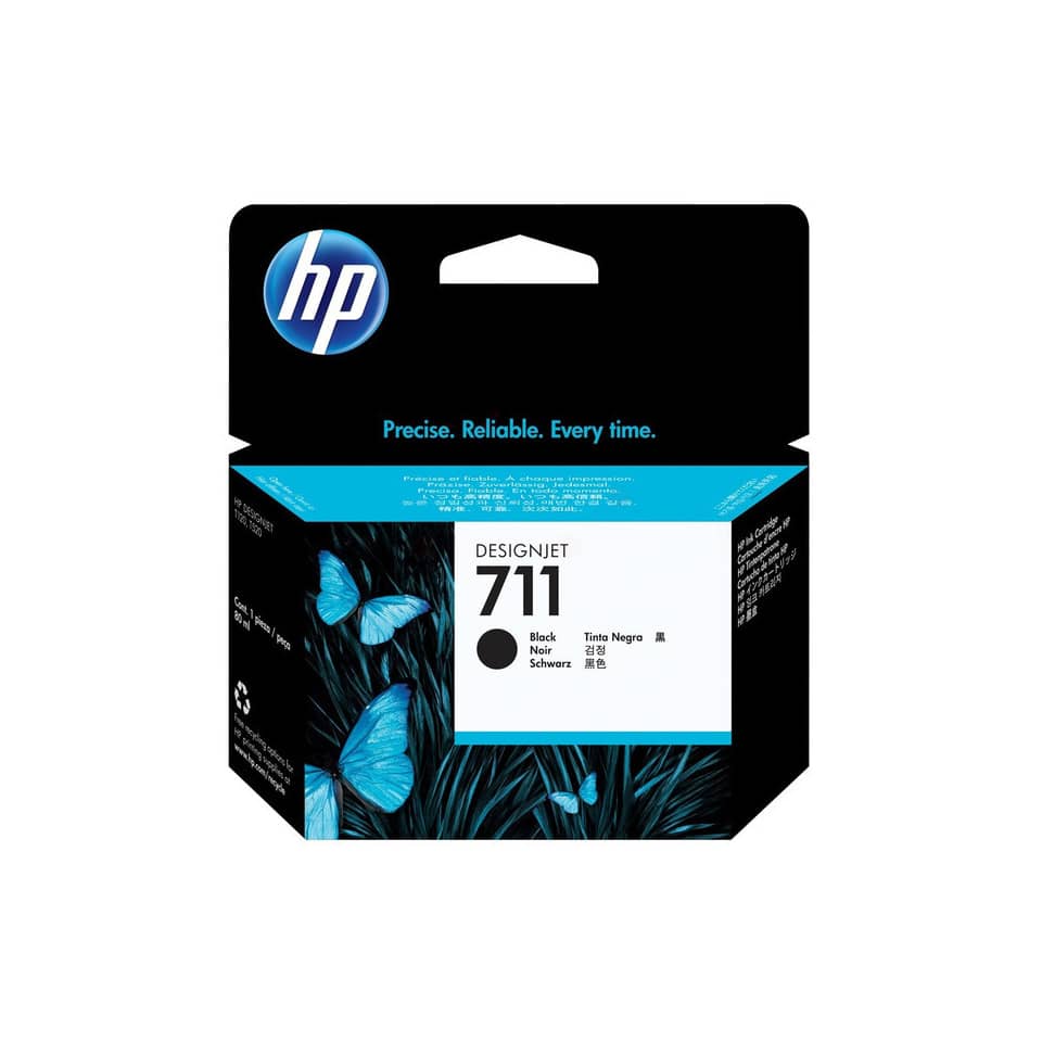 Tintenpatrone, HP, Designjet 711, Schwarz, Farbkartusche