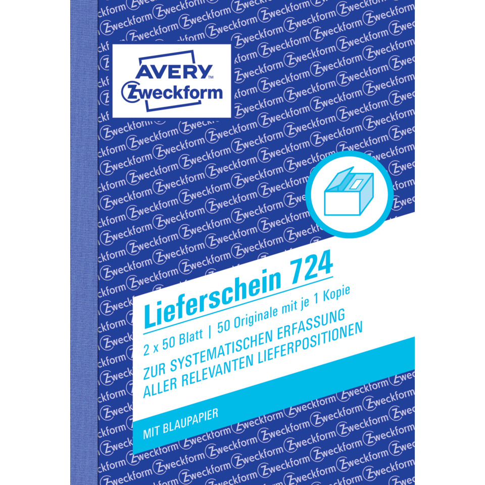 Notizblock, Drucksache, Schachtel, Lieferschein 724, Packungsdesign