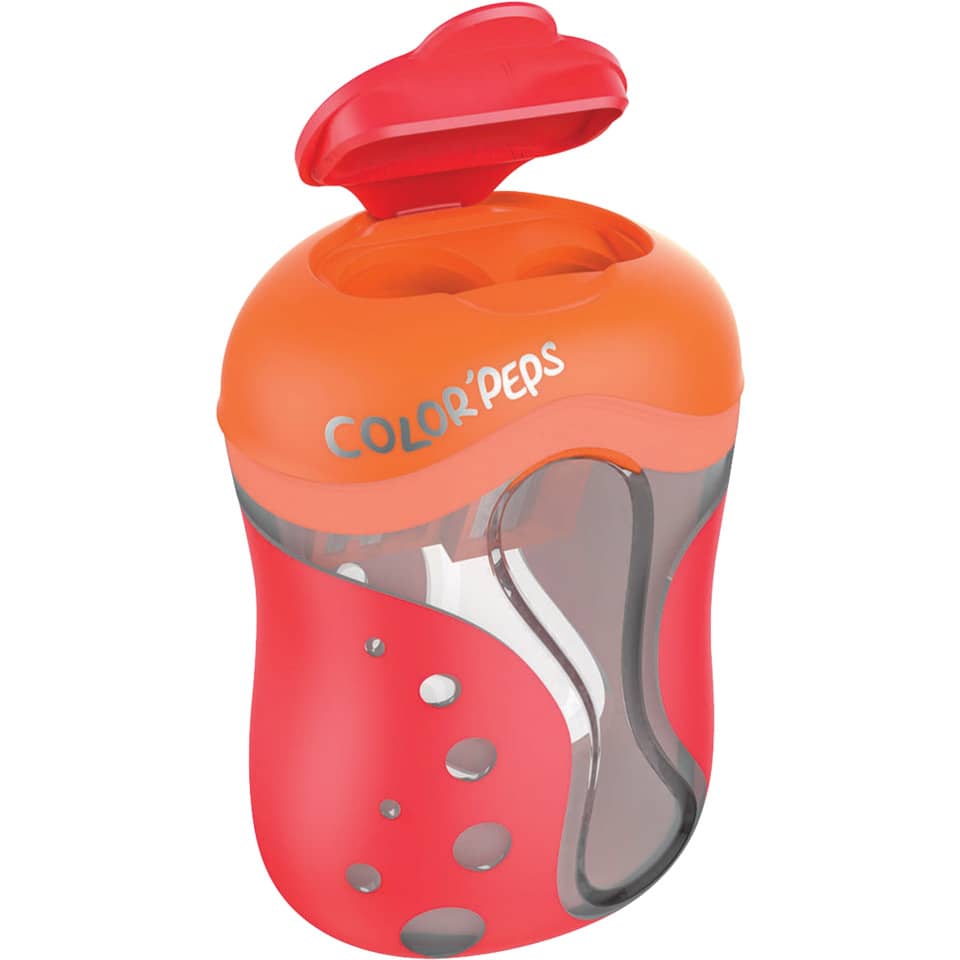 Trinkflasche, Kinderflasche, Silikondeckel, Orangene Flasche, Durchsichtiger Behälter