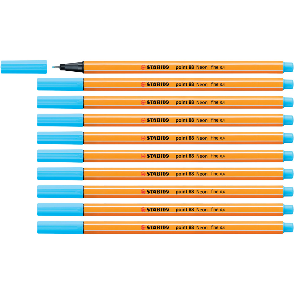 highlighter, Textmarker, neon orange, Markerstift, Set von 8