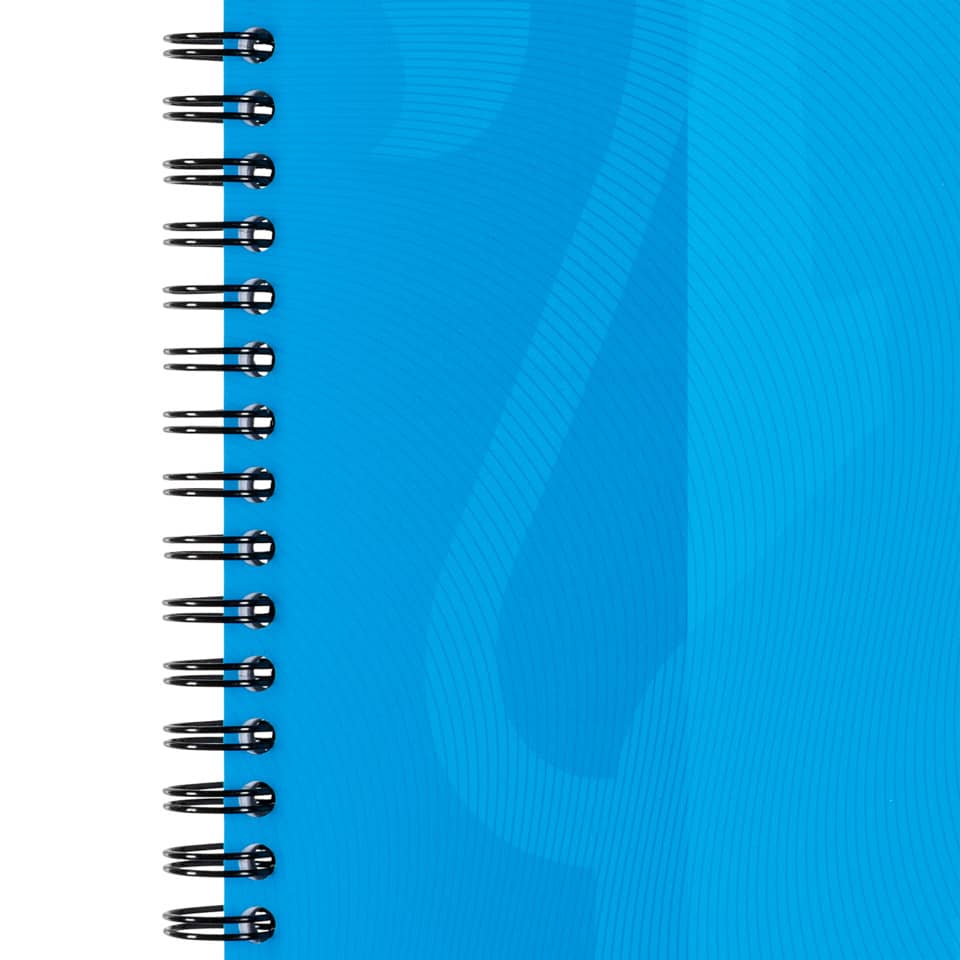 Spiralnotizbuch, Notizbuch, Umschlag, blau, Spirale