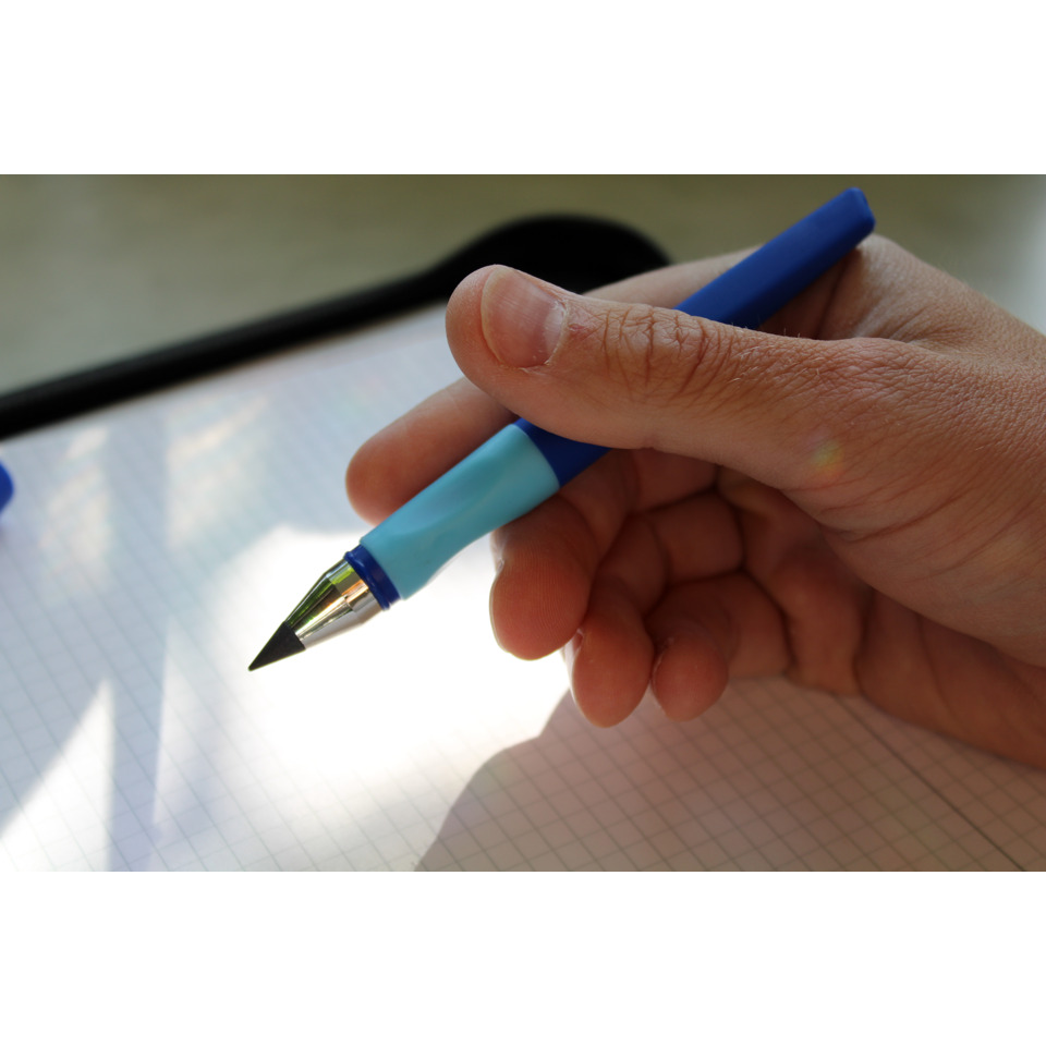 Kugelschreiber, Stift, Schreibgerät, Blau, Hand
