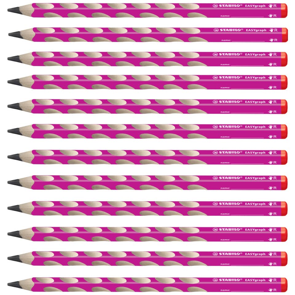 Bleistifte, Eraschierbar?, Graphitstift, Roter Lack, Musterpunkte