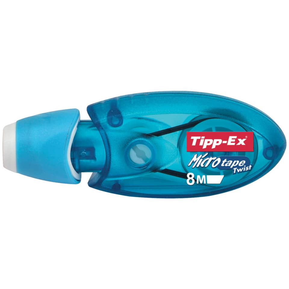 Klebestift, Korrekturmaß, Schreiber, Schneidkappe, Tipp-Ex Micro Tape Twist