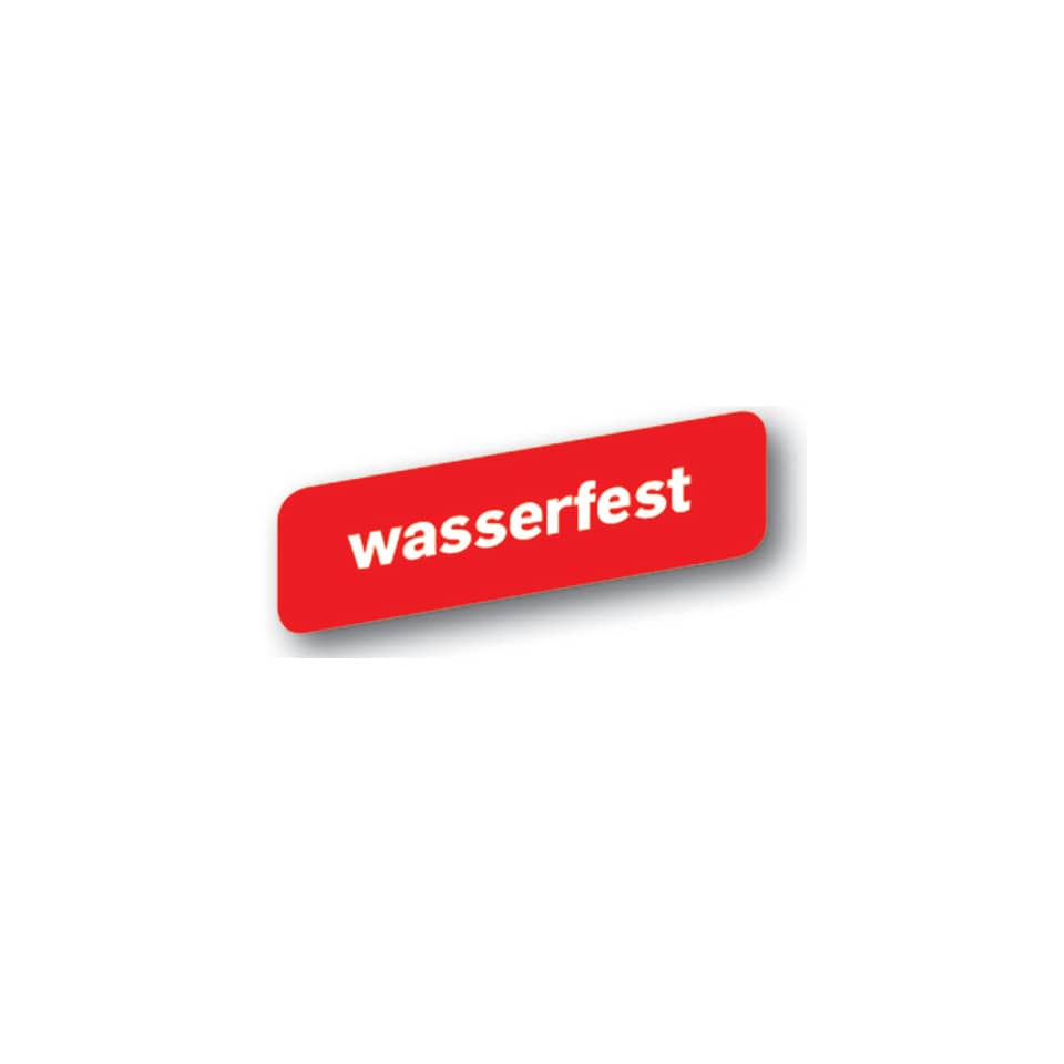 wasserfest, rot, aufkleber, etikett, logo
