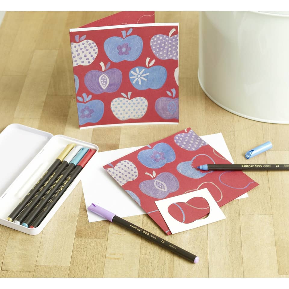 Karten, Papierkunst, Stifte, Motivpapier, Schneideaufsteller