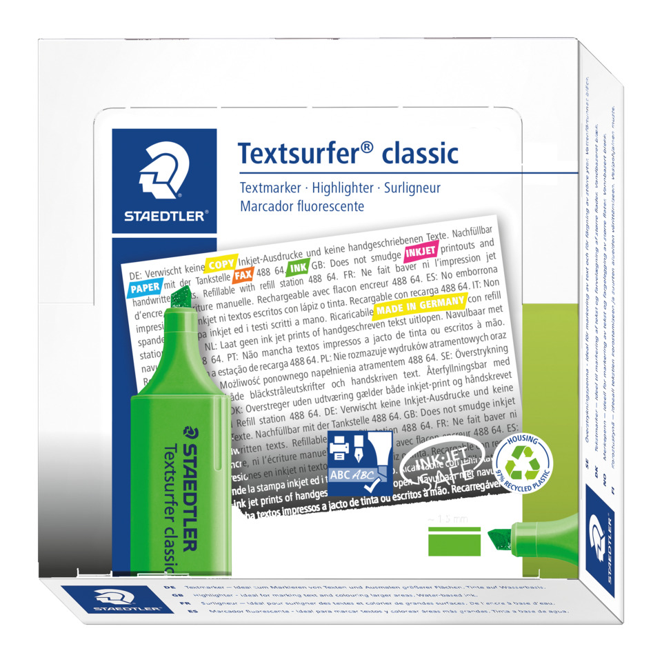 Textmarker, Textmarker classic, Marker, Fluorescent, Staedtler