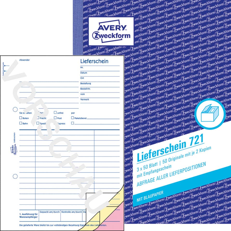 Lieferschein, Kopien, Papier, Kopie, Absender