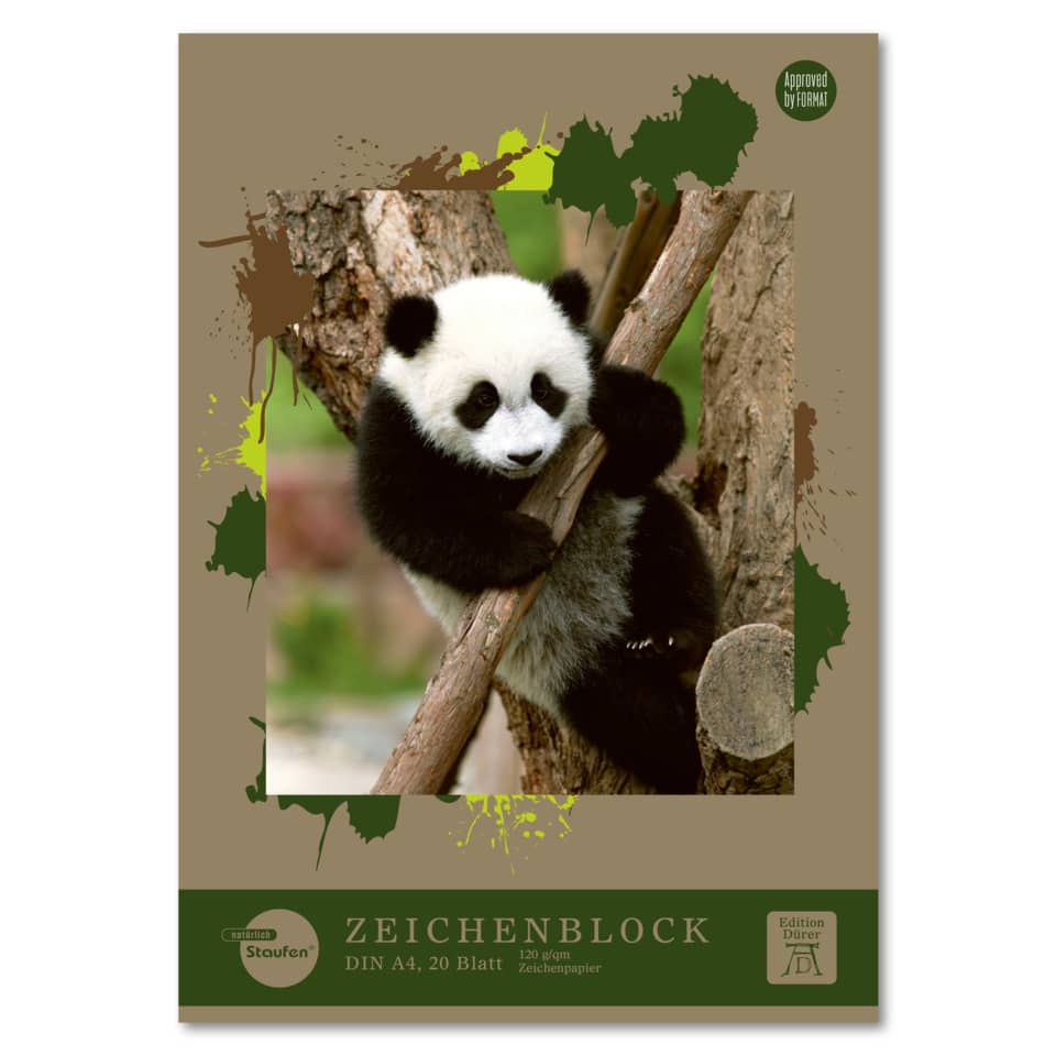 panda, panda-bär, baum, junges-tier, poster