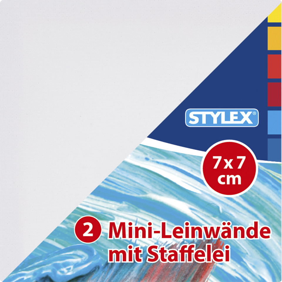 Mini-Leinwände, Staffelei, 7x7 cm, Leinwand, Kits