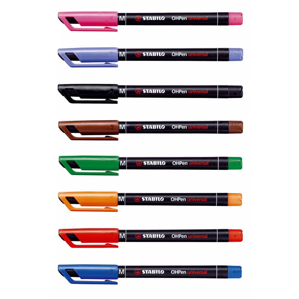 Marker, Permanentmarker, Mehrfarbig, OHpen universal, Stabilo