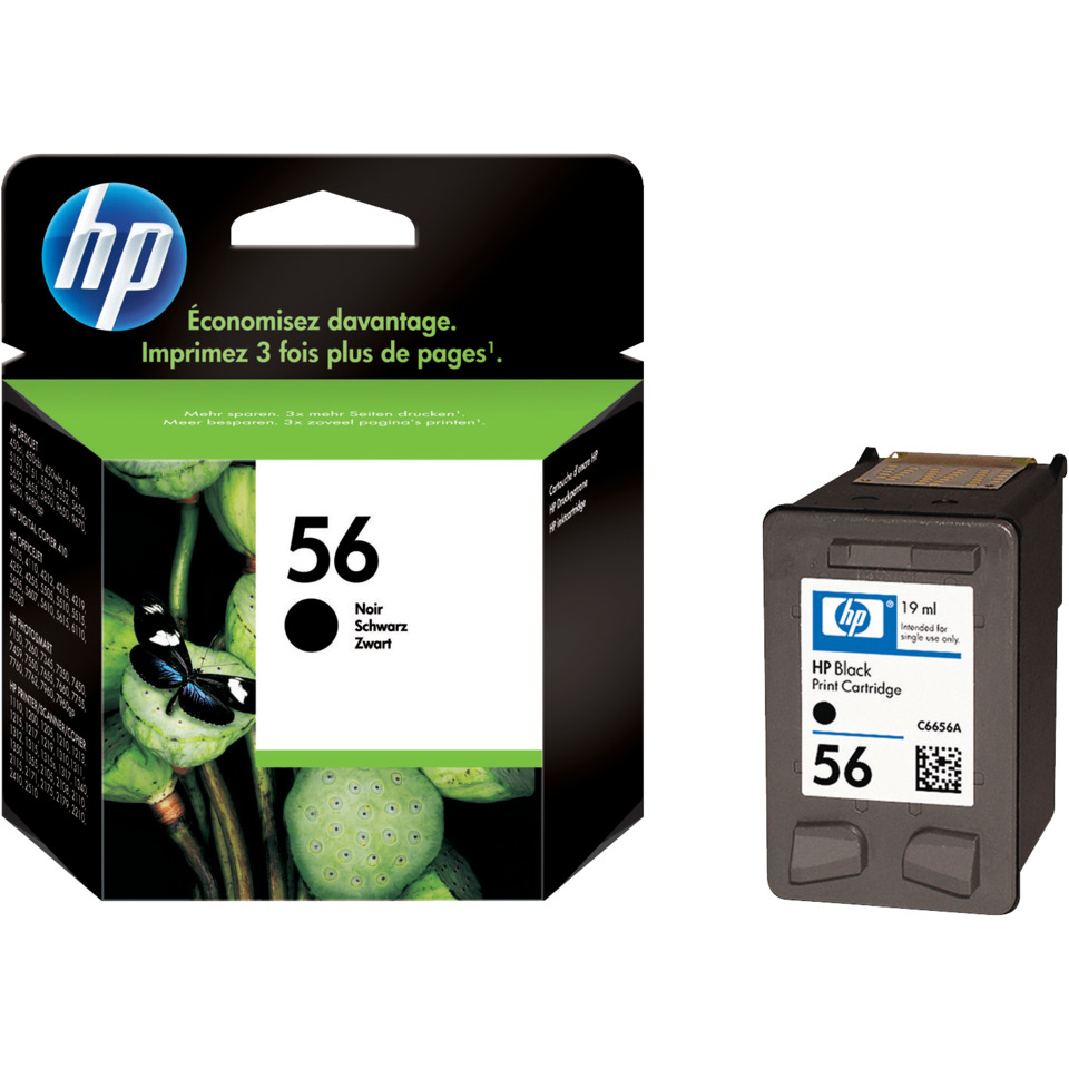 Tintenpatrone, HP Druckerpatrone, 56, Schwarz, Originalpatrone