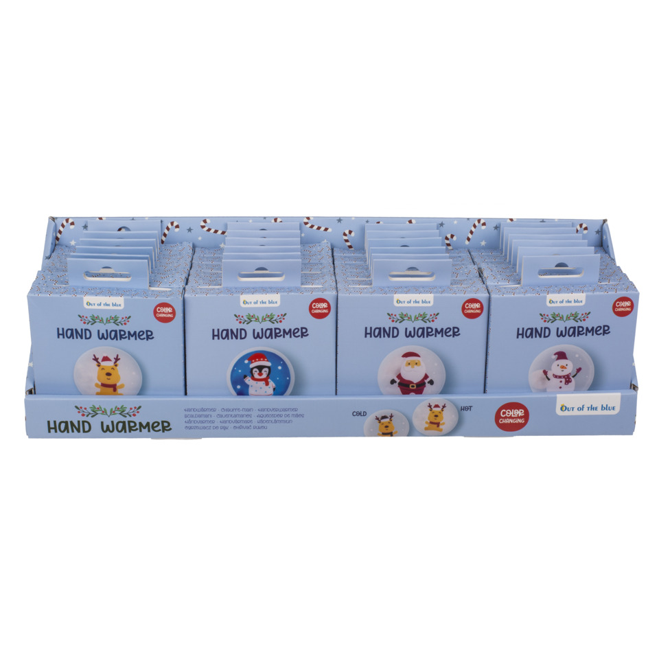 Handwärmer, Wiederverwendbar, Weihnachtsmotiv, Farbwechsel, Blaue Verpackung
