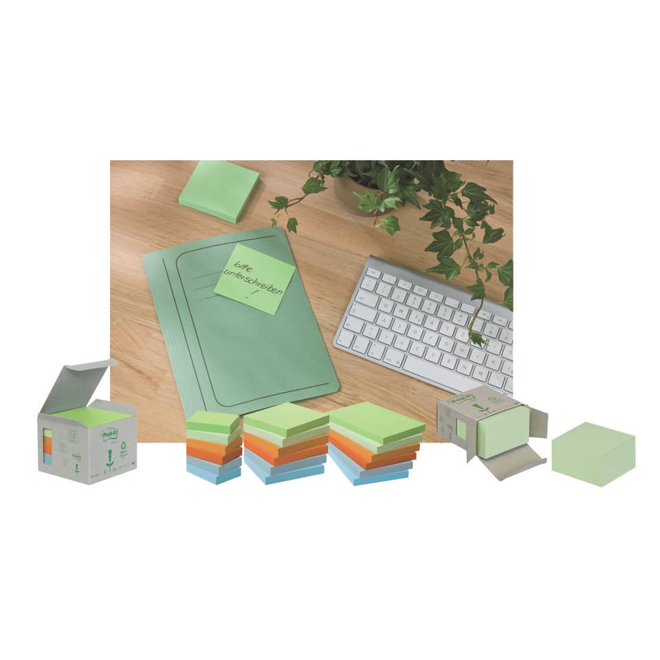 Notizblock, Post-its, Schreibtisch-Set, Papierstapel, Klebepunkte