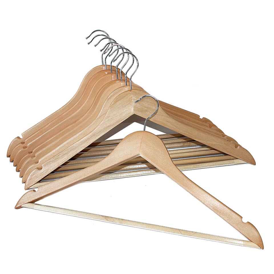 Kleiderbügel, Holzbügel, Hakenbügel, Kleiderbügel-Set, Hänger