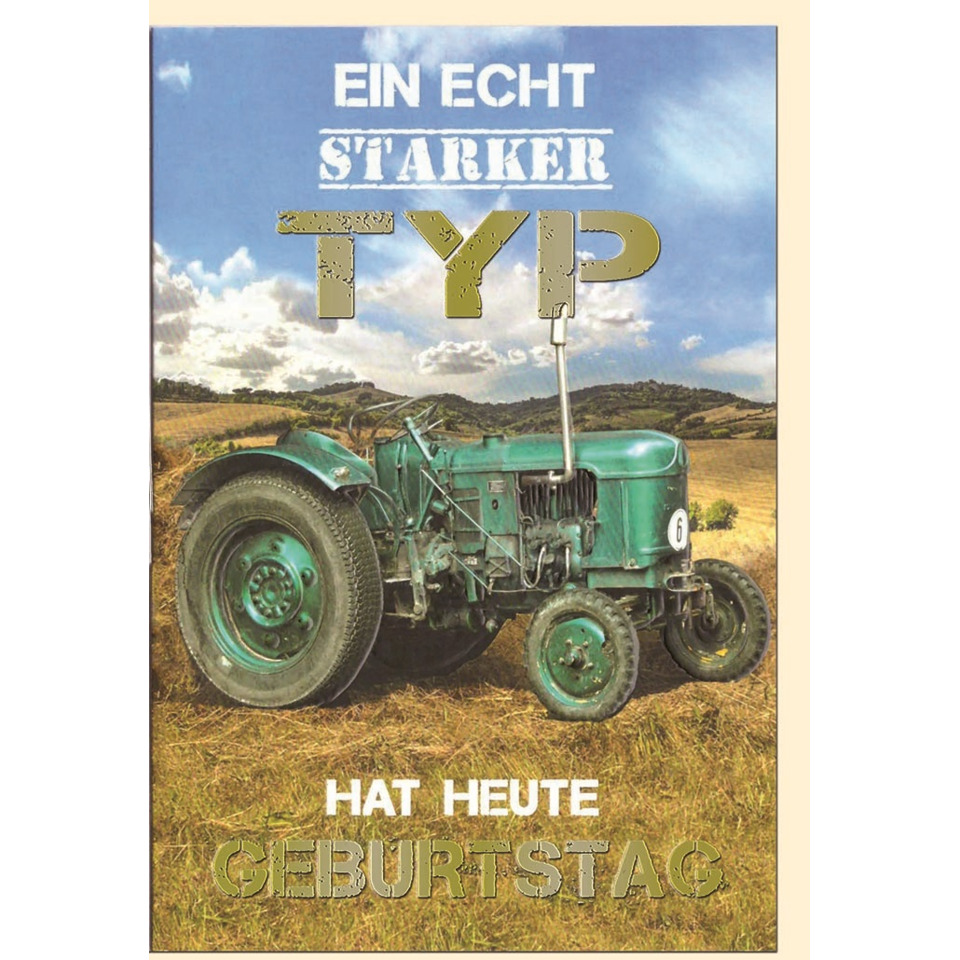 Traktor, Grün, Landwirtschaft, Vintage, Geburtstag