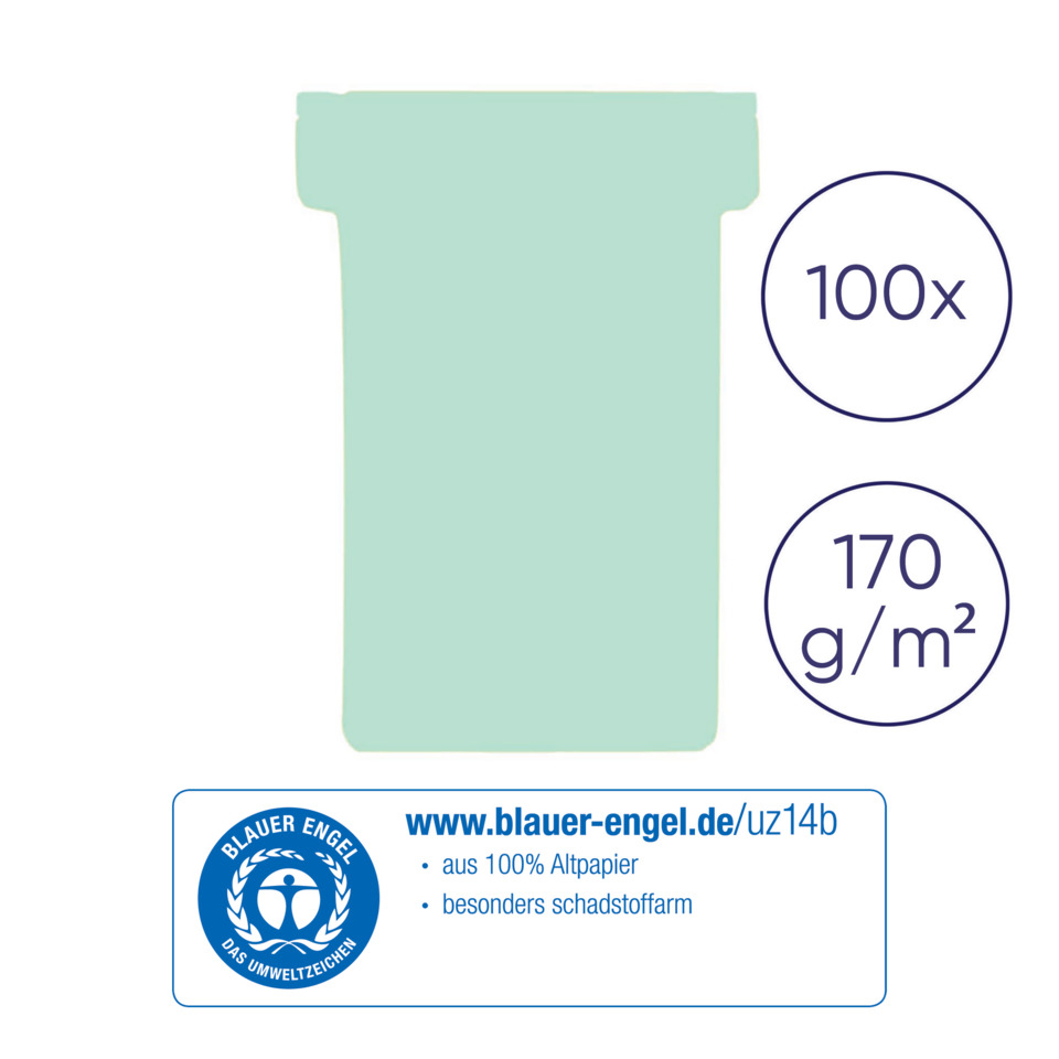 100x, 100x Kreis, g/m², Umweltzeichen, Altpapier