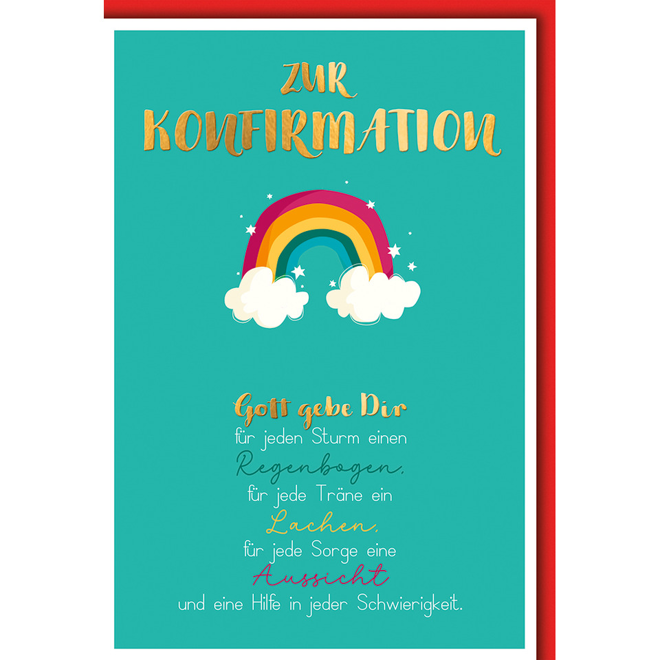 Regenbogen, Wolke, Spruch, Poster, Dekor