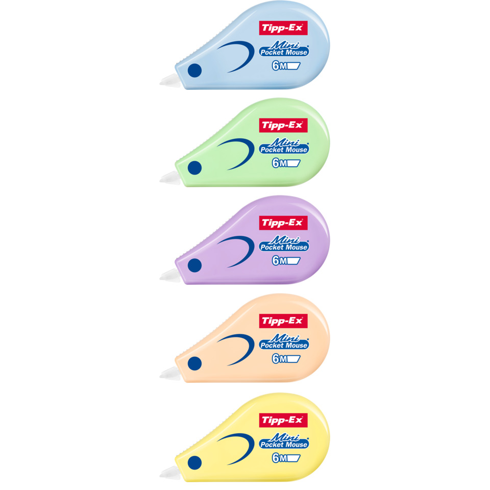 Mini Pocket Mouse, Tipp-Ex, Radiergummi, 6 m, farbig
