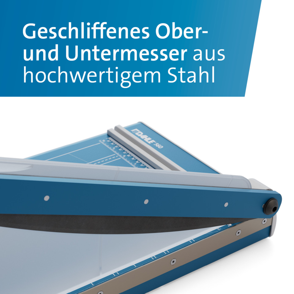 Schneidegerät, Büro-Schneidemaschine, Evaluationsgerät, Stahl, blau