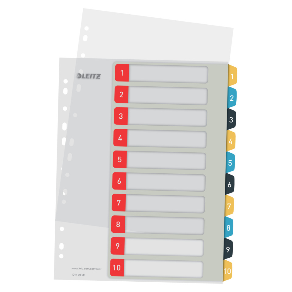 A4 insert sheets, Ringbinder Trennblätter, Datei Trenner, Plastik-Trenner, registerkartenindex, ordner, aktenordner, untenablage, nummerierte-tabs, multifachordner