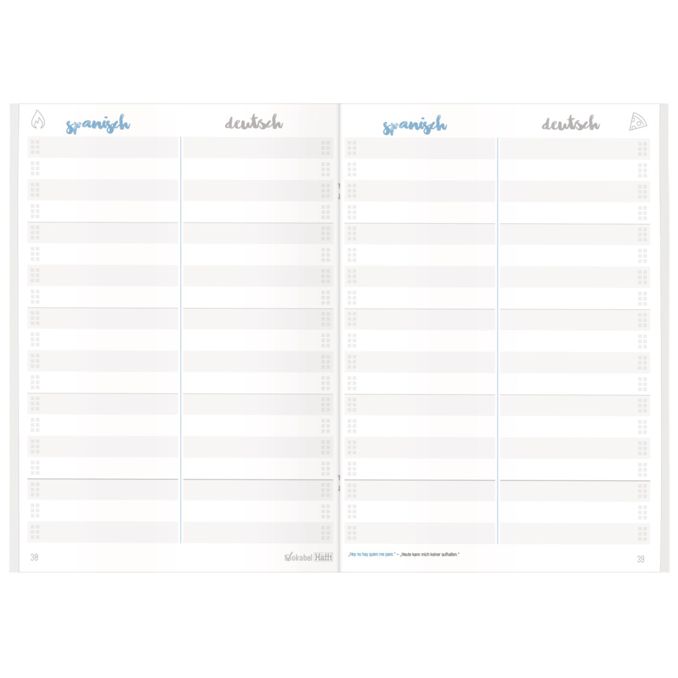 notebook, planer, gitter, zweispaltig, seitenlayout