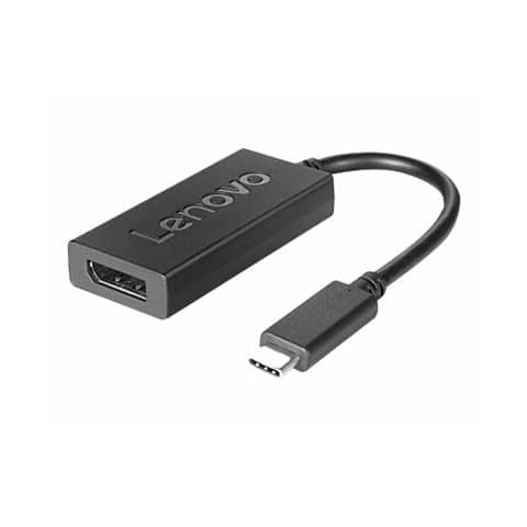 Lenovo DisplayPort USB Adapter,USB-C,20cm,schwarz Lenovo 4X90Q93303