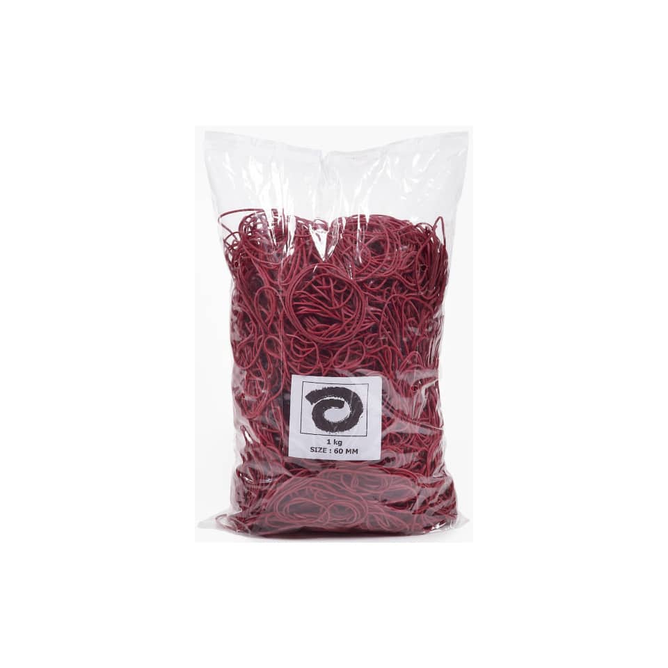 Gummiband, Schlauchband,  elastische Ringe, Rot, 1 kg