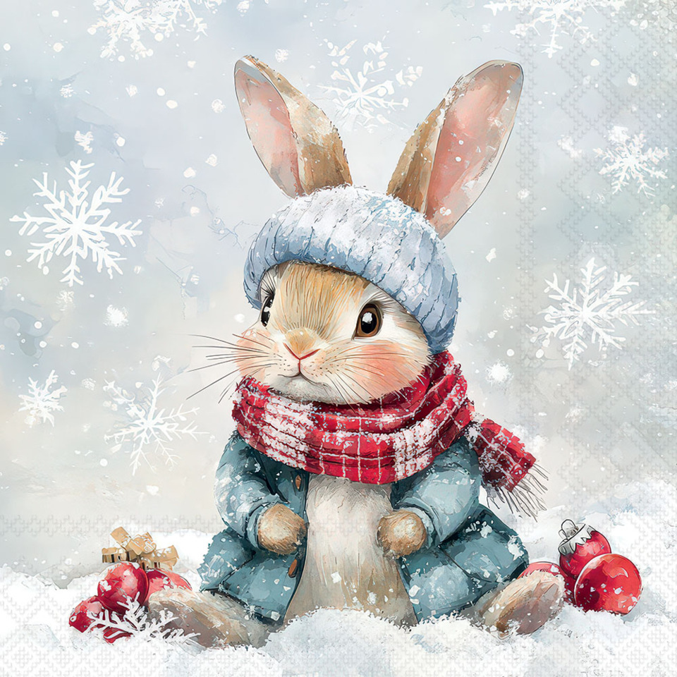 Osterhase, Hase, Winter, Schal, Mantel