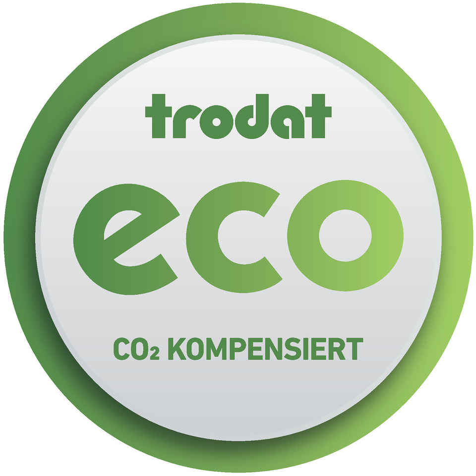 eco, co2 kompensiert, badge, label, rund