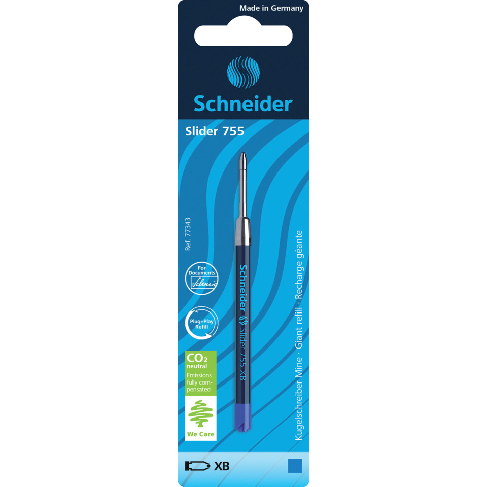 Schraubendreher, Kugelschreiber-Mine, Slider 755, Ref. 77343, Schneider Schmidt