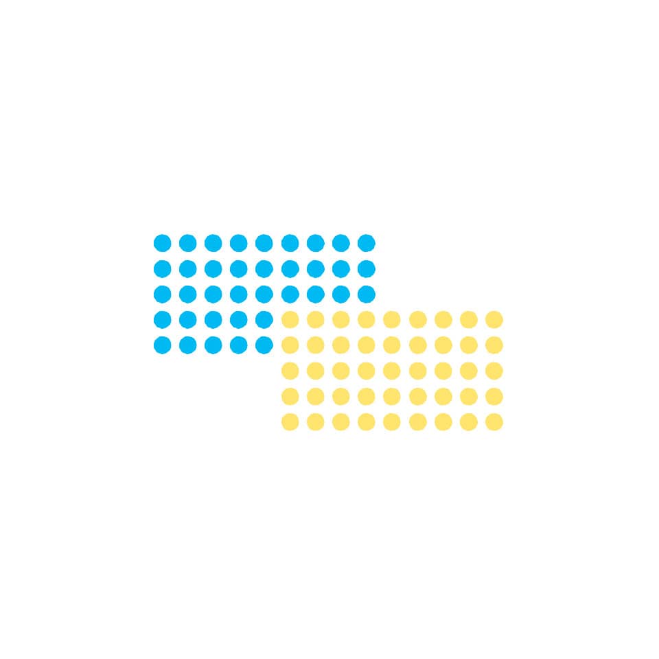 Dots, Muster, Blau, Gelb, Gitter