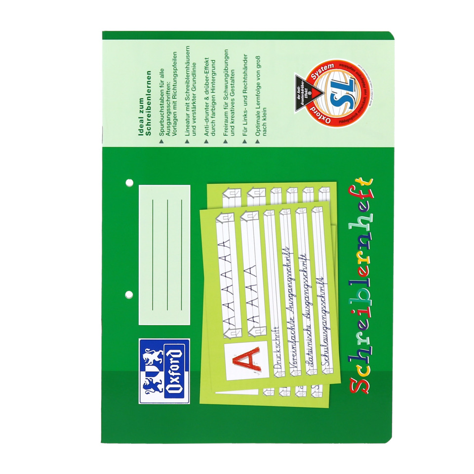 Schreibheft, Lineatur, A4 Heft, Grün, Lehrmaterial