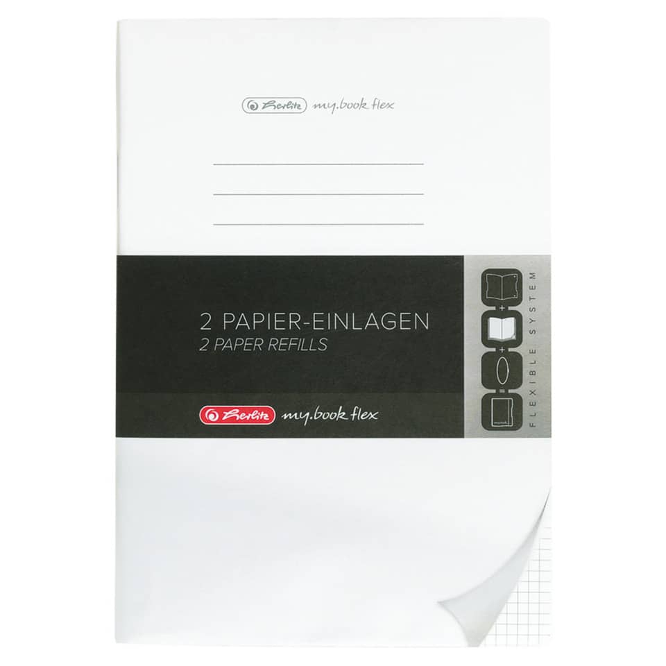 notizbuch, papiereinlagen, refills, my.book.flex, papierbuch