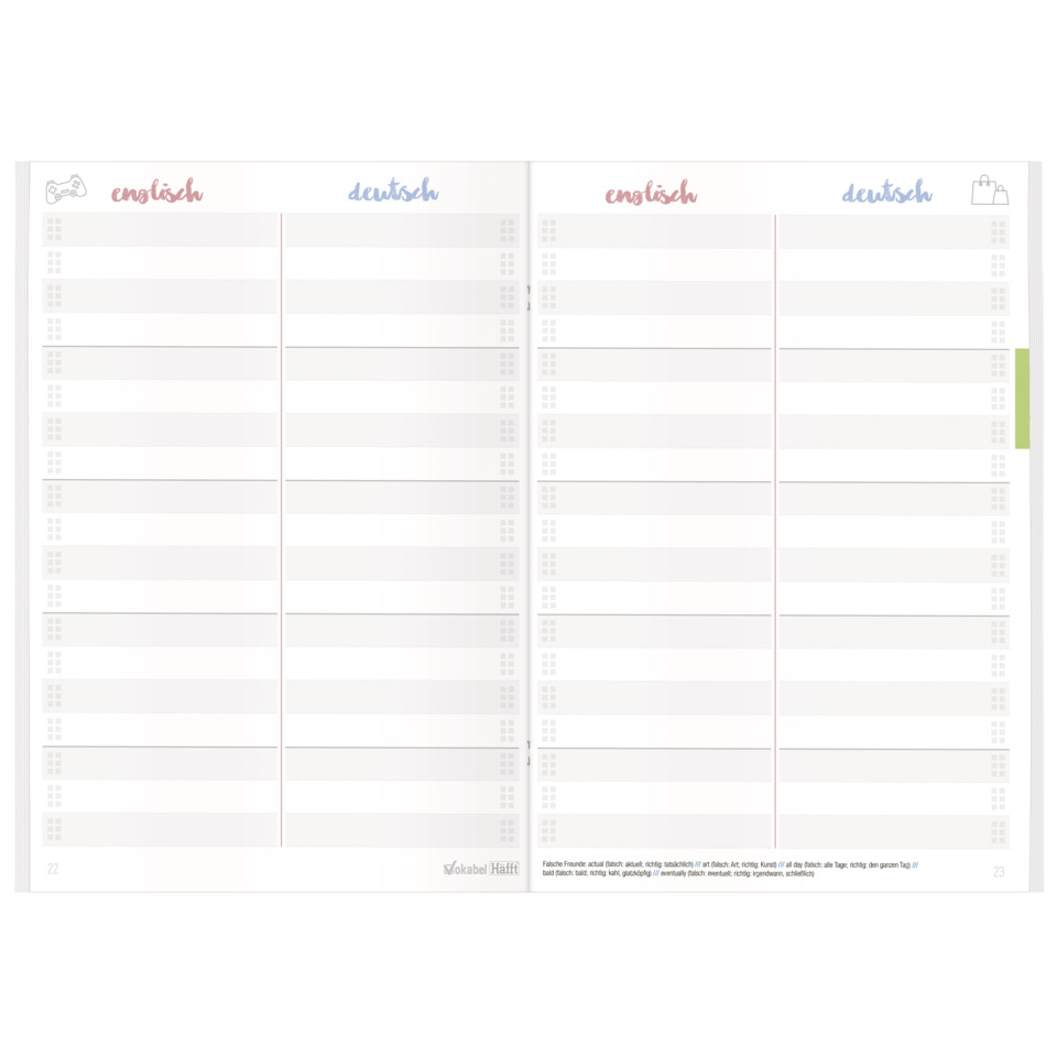 notebook, planner, liner, two-column, layout