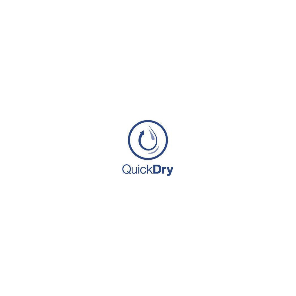 logo, quickdry, water droplet, circle design, blue