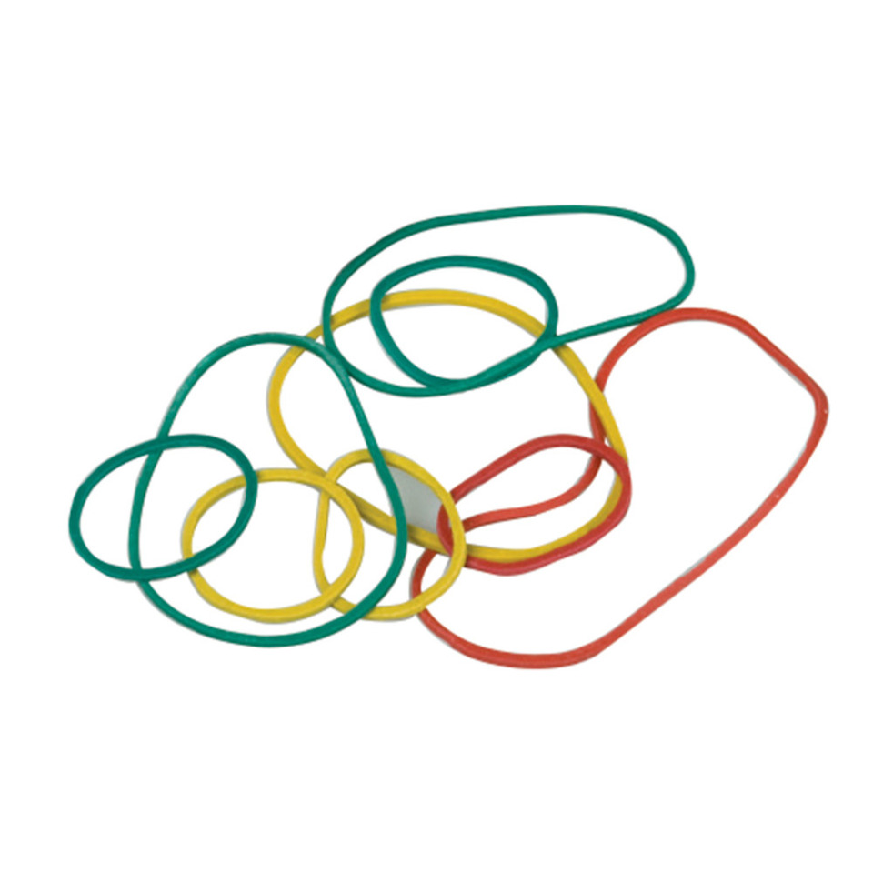 Gummi‑bänder, Gummis, elastische Bänder, bunte Schlaufen, Haargummis