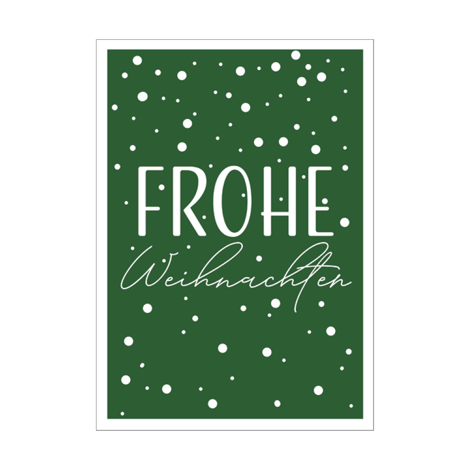 Weihnachten, Grußkarte, Grün, Punkte, Schriftzug