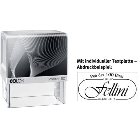 Printer 60 mit Stempelplatte individuell, 8 Zeilen COLOP P60P