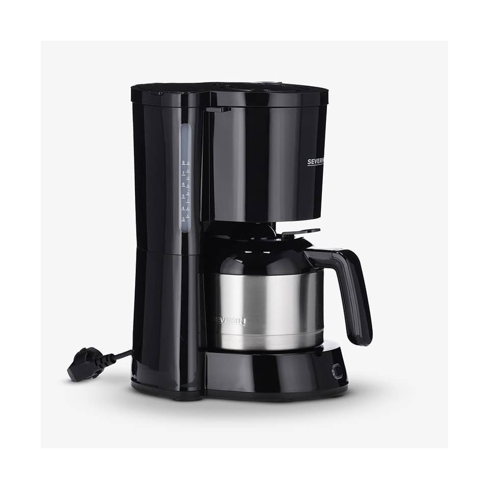 Kaffeemaschine, Filterkaffeemaschine, Glasbehälter, Schwarz, Kabelanschluss