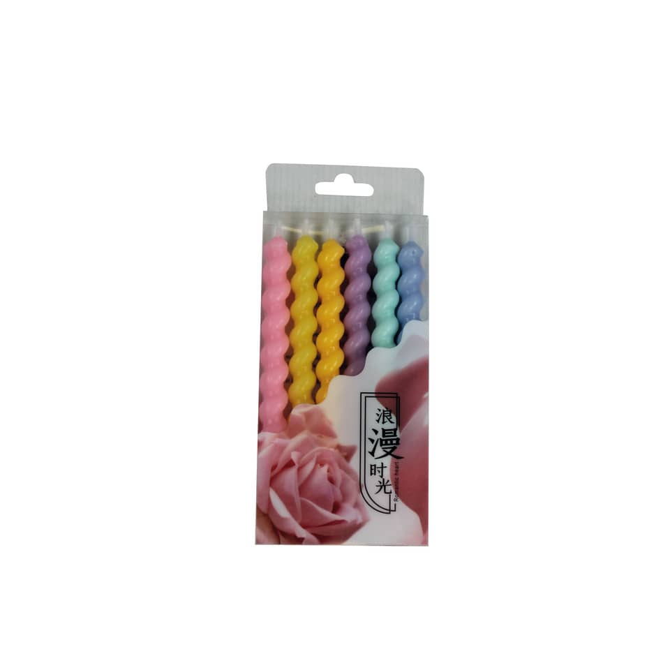bicolor candles, Dreifarbige Kerzen, Kerzen-Set, bunte Kerzen, Rosenmotiv