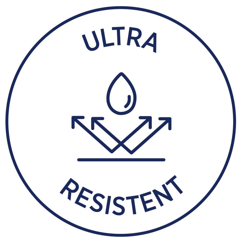 ultra, resistant, water, drop, care label