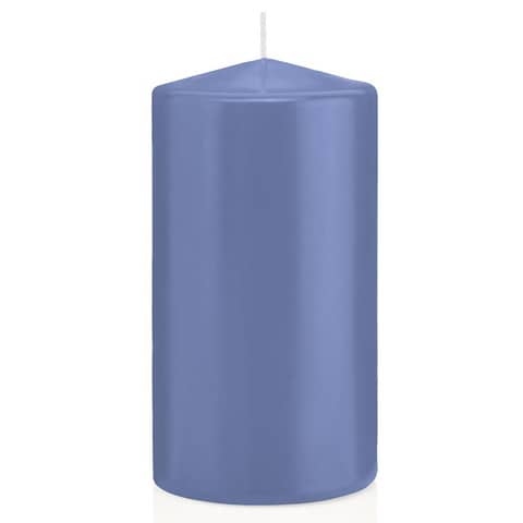 Stumpenkerze, 150x80mm, grau/blau  618323.124