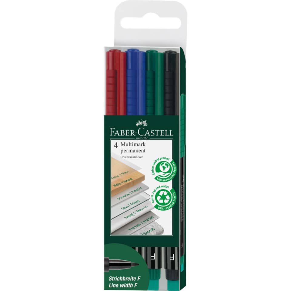 Multimark permanent marker, Marker set, Bold colors, Fine tip, Plastic body