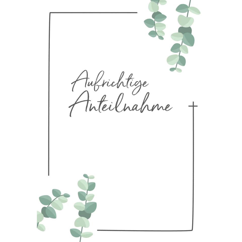 Grußkarte, Hochzeitskarte, Blätterdeko, Minimalistische Karte, Rahmen-Design