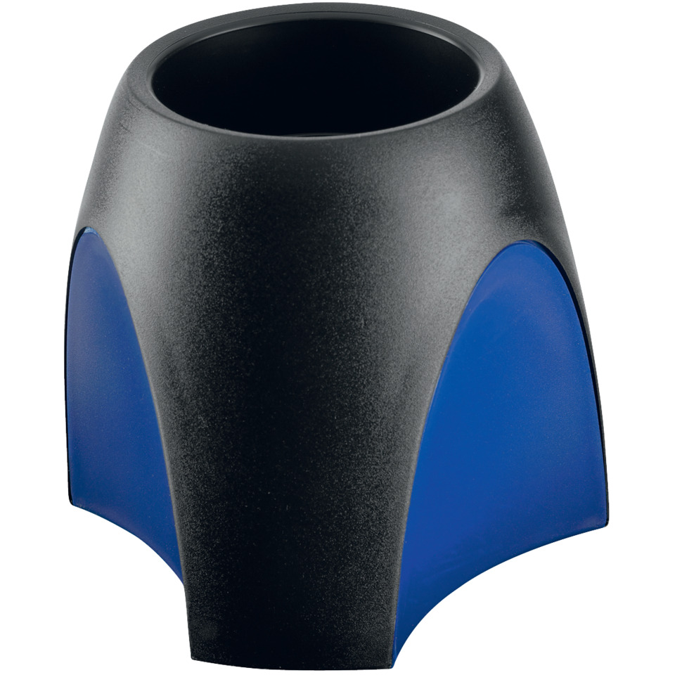 Stifthalter, Schreibunterlage, Kunststoff, Blau, Verschlussloser Stiftkopf