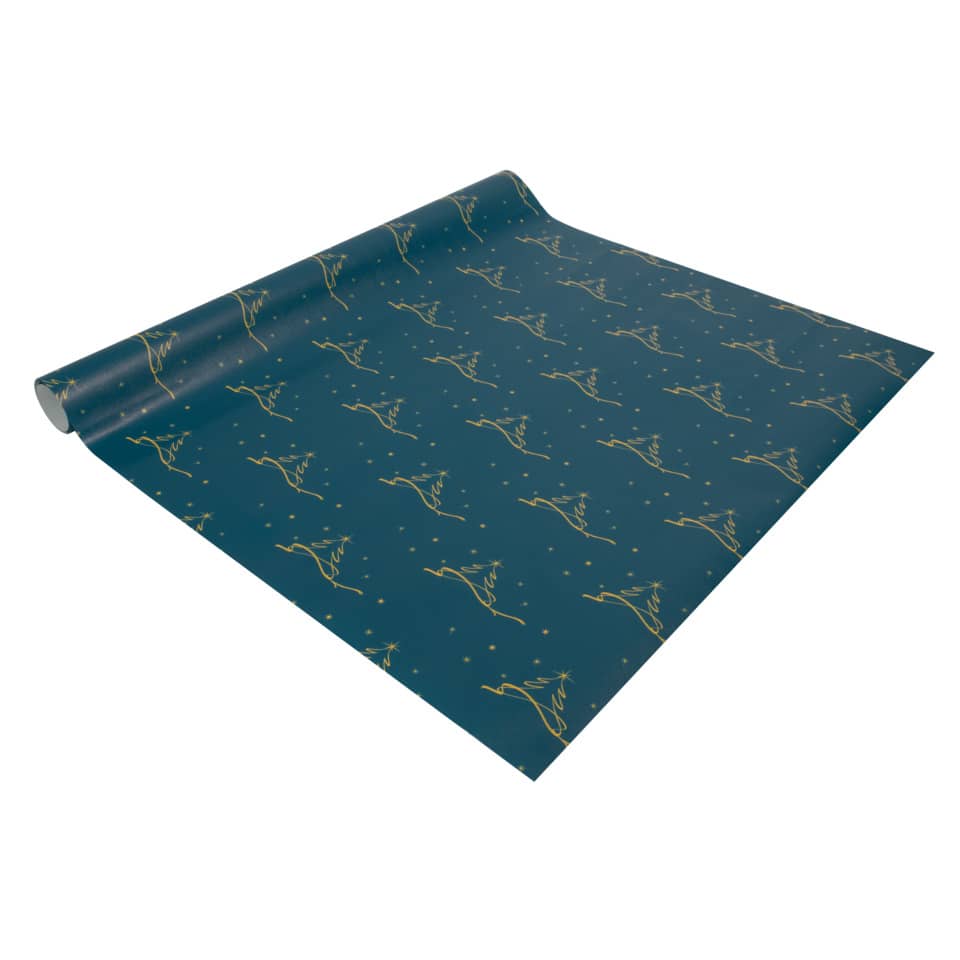Weihnachts-Geschenkpapier Christmas tree, 50cmx5m, 80g/m², petrol SIGEL GP124