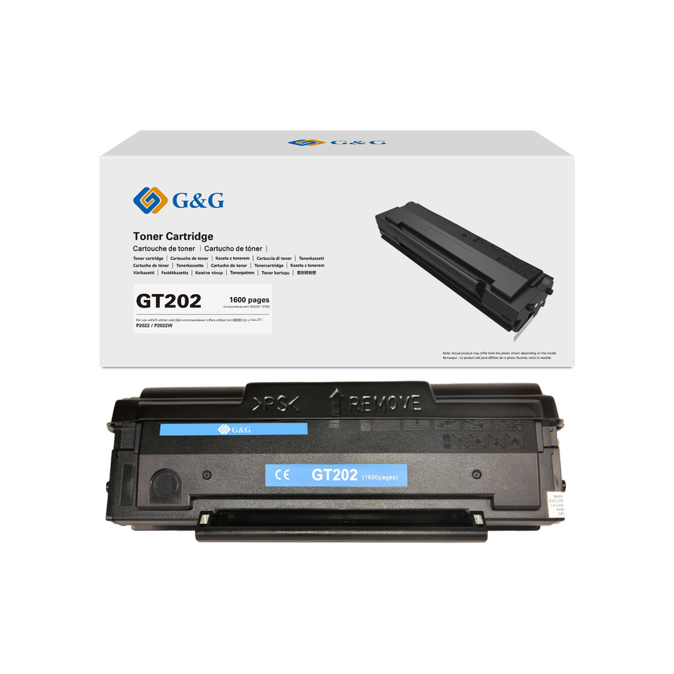 Tonerkartusche, GT202, 1600 Seiten, Druckerpatrone, G&G