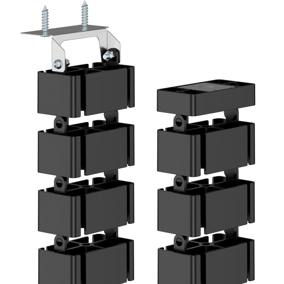 cable-organizer, rack, schwarz, modular, hardware