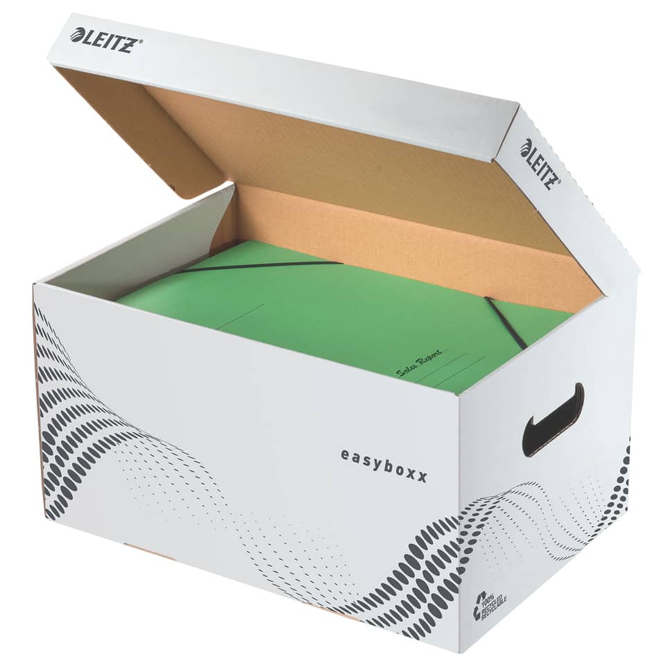 kartonbox, versandbox, unterlagen, ordner, grün